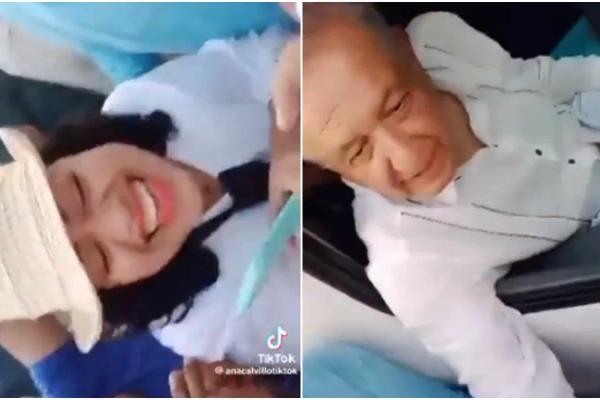 Hombre le entrega anillo de compromiso a su novia enfrente de AMLO | VIDEO