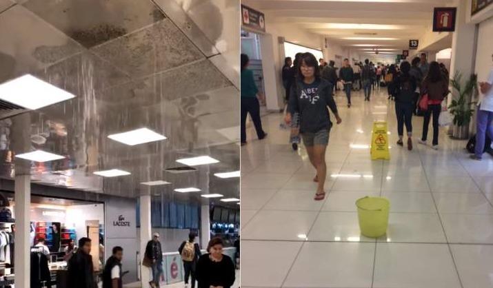 ¡Hay más cubetas que maletas! Critican abandono del Aeropuerto de Ciudad de México