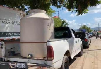 Día 3 sin agua en Culiacán, hasta llevan un tinaco para llenarlo en las pipas