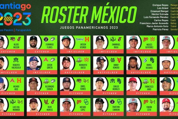 Lista la selección mexicana de béisbol que nos representará en Juegos Panamericanos 2023