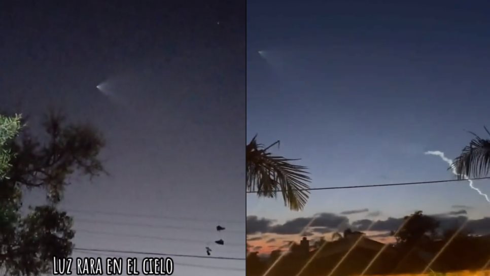 «Luz rara en el cielo»: sorprende lanzamiento de cohete Falcon 9