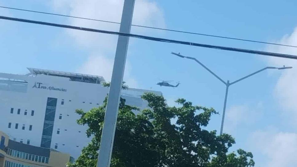 Reportan sobrevuelo de helicóptero y movilización militar en la zona norte de Culiacán