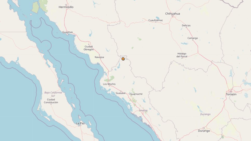Sismo de 4.0 grados Richter sacude a El Fuerte