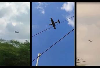 Helicópteros y aviones militares sobrevuelan Badiraguato y Culiacán