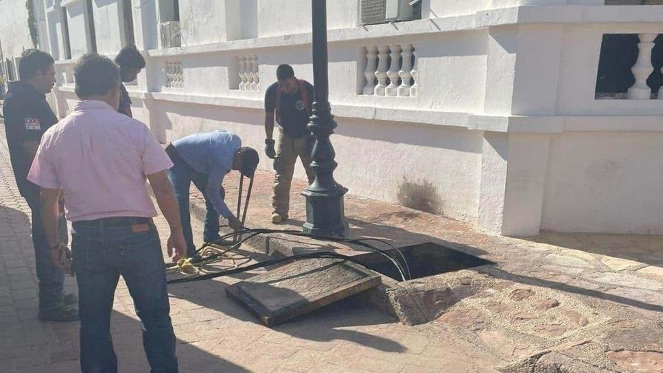 Cortocircuito en cableado provoca conato de incendio en el Ayuntamiento de Mocorito; movilizan a las autoridades