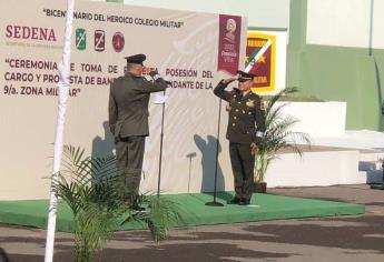 Porfirio Fuentes Vélez rinde protesta como nuevo Comandante de la Novena Zona Militar