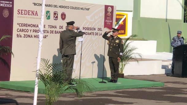 Porfirio Fuentes Vélez rinde protesta como nuevo Comandante de la Novena Zona Militar