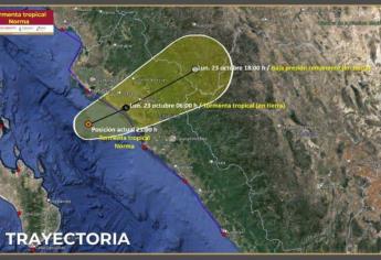 «Norma» se estaciona en el Golfo de California, impactará entre 2 y 5 de la mañana