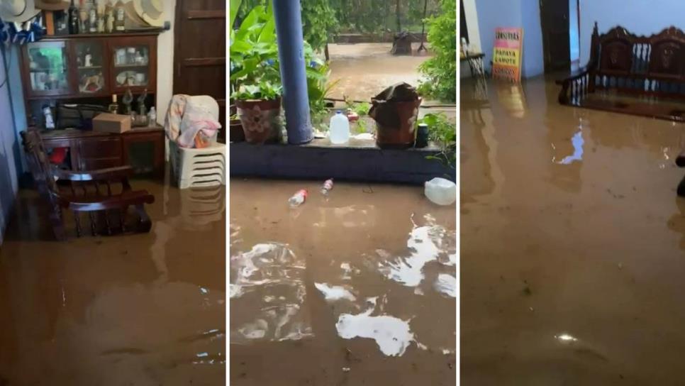 Tormenta «Norma» deja casas inundadas en la comunidad de la Noria, Mazatlán