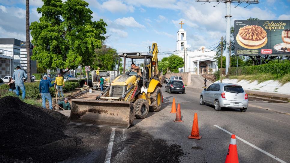 Abren el bulevar Pedro Infante en Culiacán tras reparación de socavón