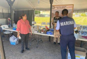 La SEMAR instala centro de acopio en Los Mochis para damnificados de Guerrero