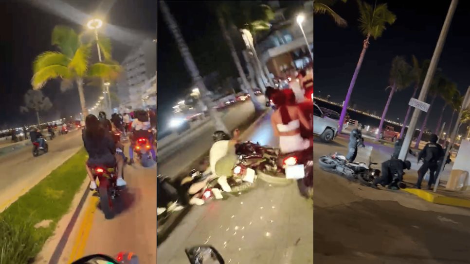 Caos total en el malecón de Mazatlán por la «Rodada del Terror» en Halloween | VIDEO