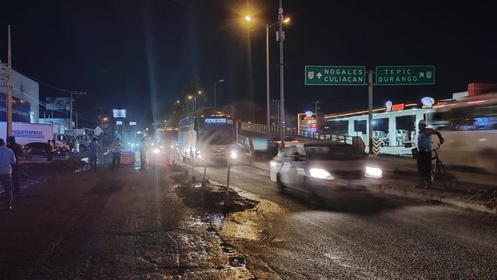 Habilitan a la circulación puente de Prados y la México 15 en Mazatlán