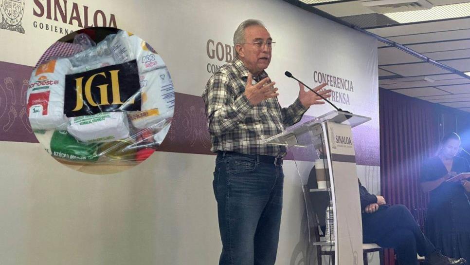 Como Gobierno no podemos impedir la entrega de despensas con iniciales «JGL»: Rocha Moya