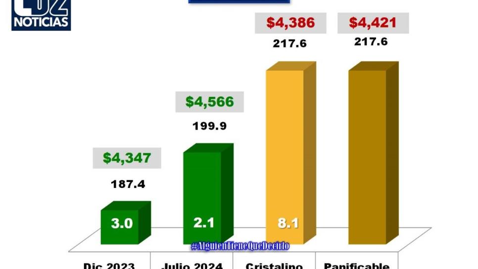 Sube el precio del trigo a 8.1 dólares.