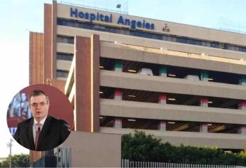 Internan a Marcelo Ebrard en el Hospital Ángeles del Pedregal