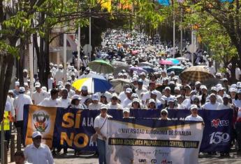 Megamarcha de la UAS en Sinaloa; ubica por donde pasará