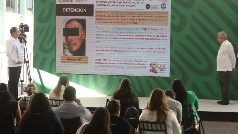 Destacan captura de «El Chacal de Los Mochis» en la Conferencia Matutina de AMLO