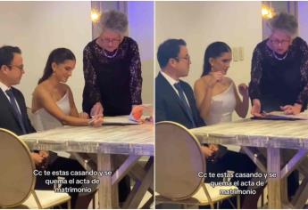 Mujer firma su acta de matrimonio y se empezó a quemar; dicen que es una señal | VIDEO