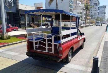 Aurigas en Mazatlán, el transporte en donde puedes armar una fiesta rodante