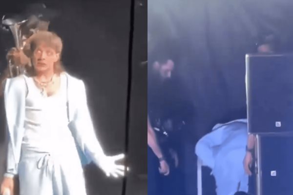 Peso Pluma, ¿consumiendo drogas en pleno concierto?