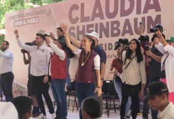 Claudia Sheinbaum destaca compromiso con la Cuarta Transformación y recibe apoyo masivo en Guasave