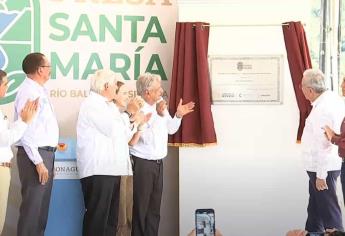 AMLO inaugura la Presa Santa María en sur de Sinaloa, la más importante de su Gobierno