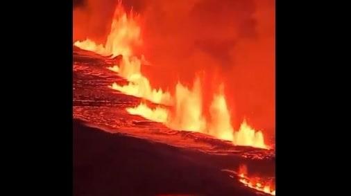 Volcán Grindavik de Islandia entra en erupción con fantásticas imágenes