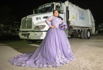 Quinceañera rinde homenaje a su papá, el cual es recolector de basura