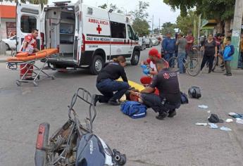 Motociclistas resultan heridos en choque en Los Ángeles, al suroriente de Los Mochis