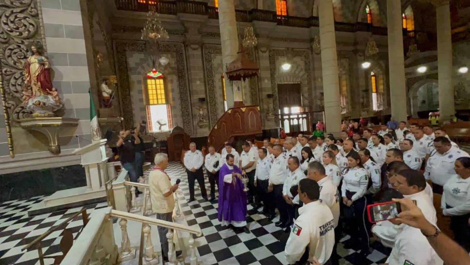 Celebran misa de acción de gracias por el Día del Policía de Tránsito en Mazatlán