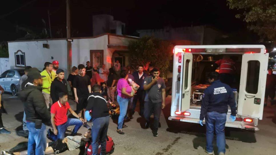 Choque de motociclistas deja dos personas heridas en la sindicatura de Villa Unión, Mazatlán