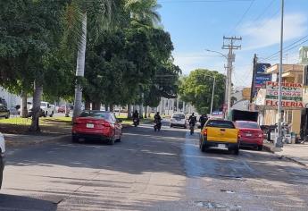 Arrojan poncha llantas en el primer cuadro de la ciudad de Culiacán 