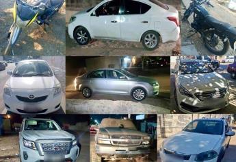 Recuperan  9 vehículos con reporte de robo en Culiacán