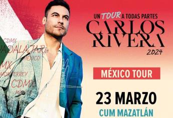 Carlos Rivera en Mazatlán: ¿Cuándo inicia la venta y cuánto cuestan los boletos?