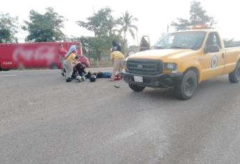 Accidente en motocicleta deja dos lesionados en Escuinapa