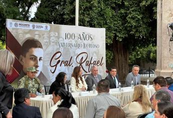 Rocha Moya conmemora 100 años del aniversario luctuoso del Gral. Rafael Buelna