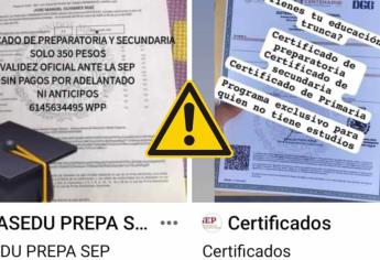 Advierten sobre certificados apócrifos que se ofertan en redes sociales en Ahome