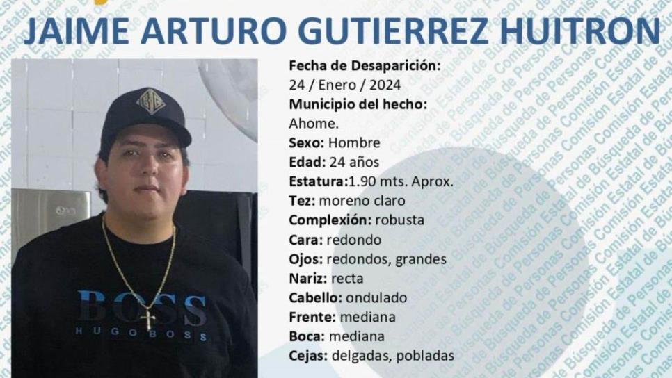 Buscan a Jaime Arturo, fue privado de su libertad en Los Mochis