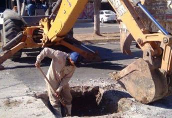 JAPAMA inicia reparación de drenajes caídos y cerrarán estas calles en Los Mochis