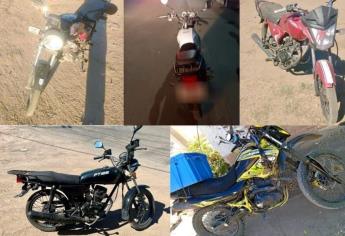 Policías logran asegurar 5 motocicletas robadas en Culiacán