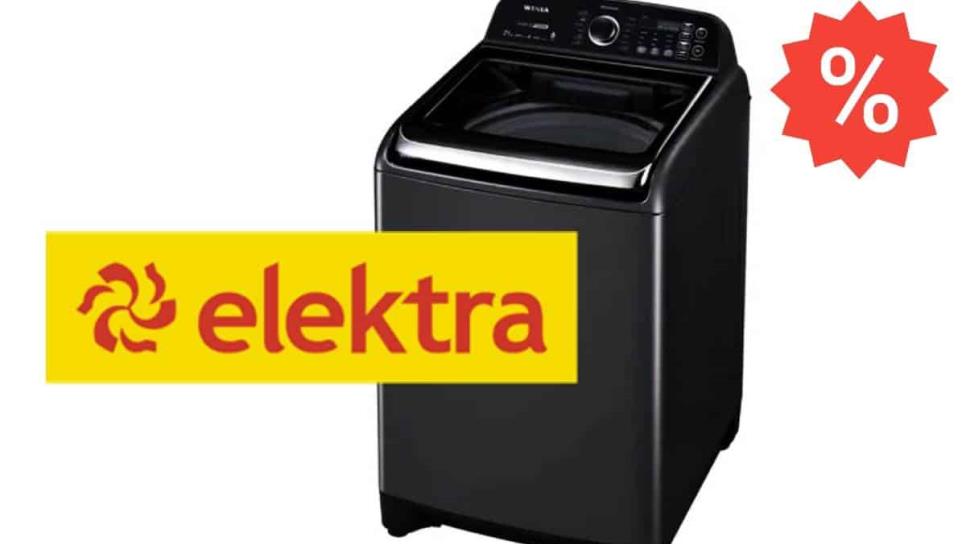 Elektra remata lavadora de 21 kg; más de 10 mil pesos de descuento