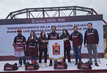Juan de Dios Gámez abandera a la Delegación Culiacán rumbo a etapa Estatal de Juegos Nacionales