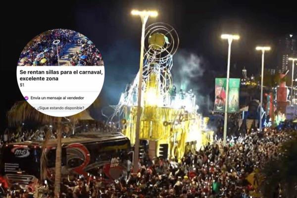 «Hasta en 300 pesos» Ofrecen en internet renta de sillas para el Carnaval de Mazatlán