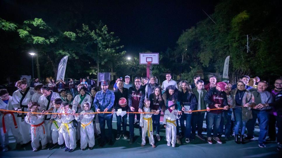Ayuntamiento de Culiacán entrega cancha deportiva totalmente rehabilitada en La Campiña