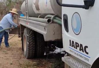 JAPAC repartirá agua en pipas para abastecer la zona sur de Culiacán; ubica dónde estarán