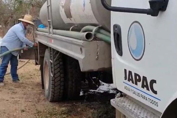 JAPAC repartirá agua en pipas para abastecer la zona sur de Culiacán; ubica dónde estarán