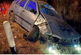 Pestañada provoca accidente vial en la autopista Villa Unión-Tepic