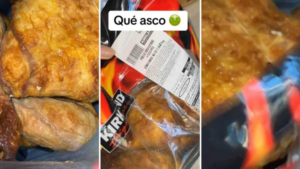 Mujer encuentra moscas dentro de un pollo rostizado de Costco