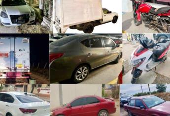 Recuperan 8 vehículos con reporte de robo en Culiacán